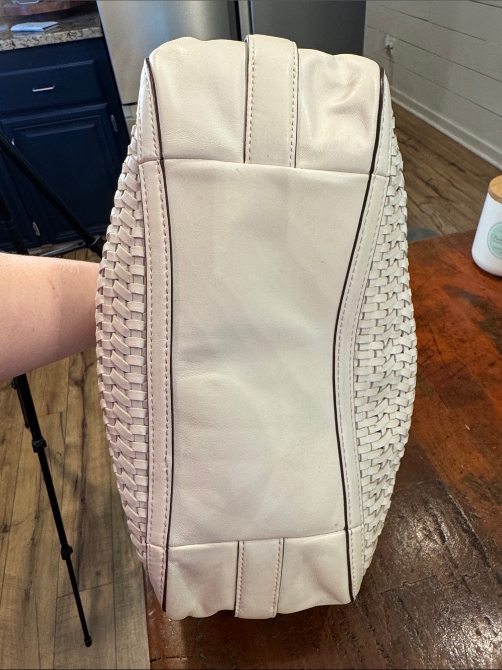 Coach Madison Woven Leather Maggie Shoulder Bag - Picture 8 of 16
